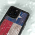 Texas Flag Dark Wood iPhone 15 Pro Waterproof Case